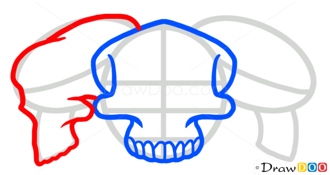 How to Draw Triple Skull, Tattoo Skulls