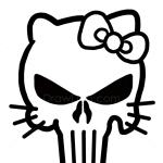 How to Draw Hello Kitty Skull, Tattoo Skulls