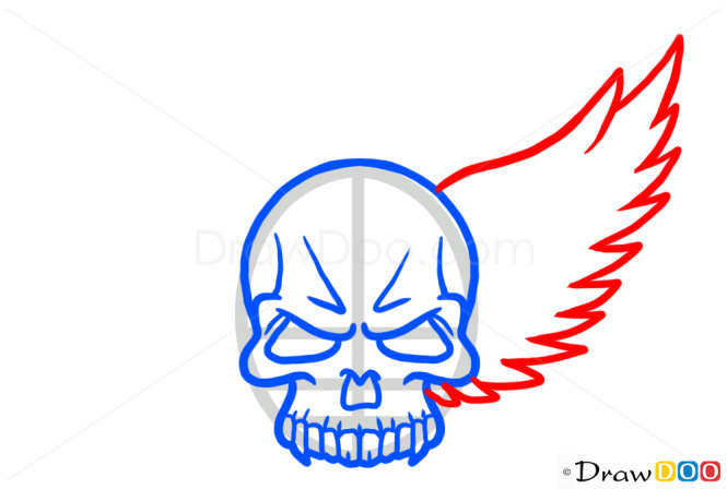 How to Draw Wings Skull, Tattoo Skulls