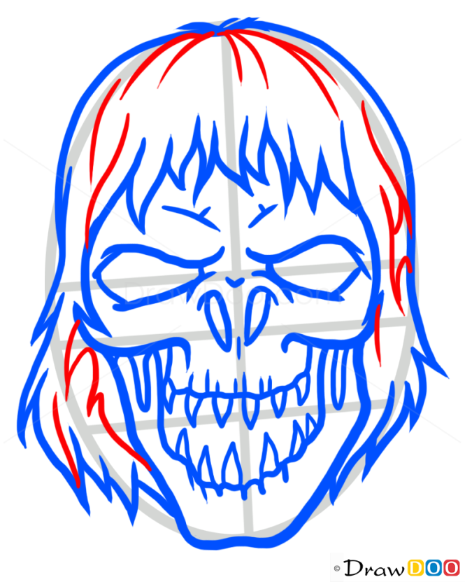 How to Draw Ghost Skull, Tattoo Skulls