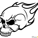 How to Draw Rider Skull, Tattoo Skulls
