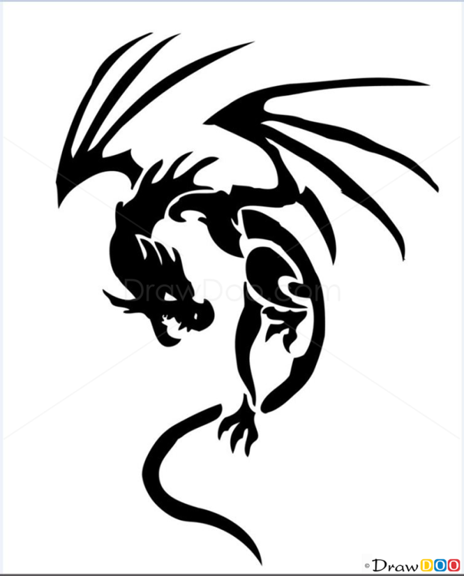 How to Draw Ugly Dragon, Tribal Tattoos