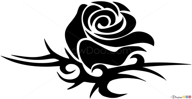 How to Draw Rose, Tribal Tattoos