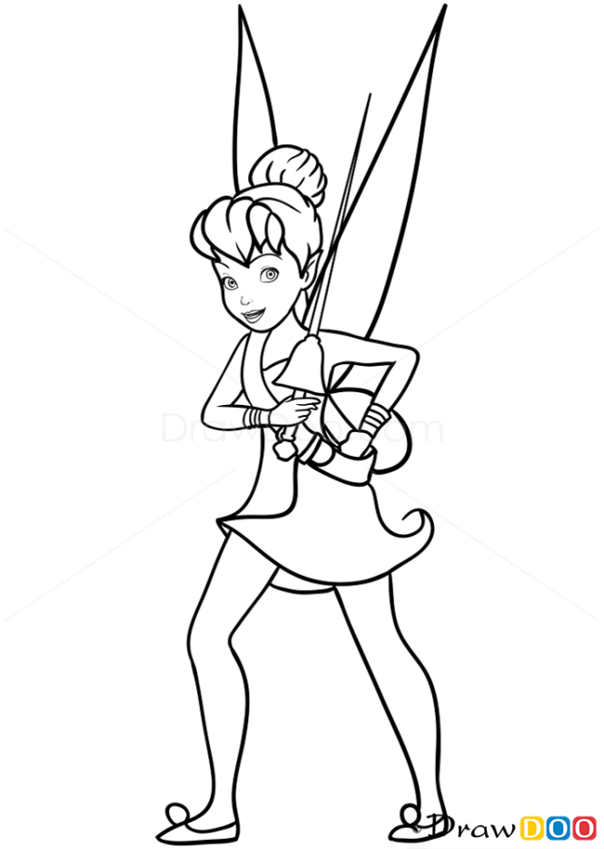 How to Draw Water Fairy, Tinker Bell