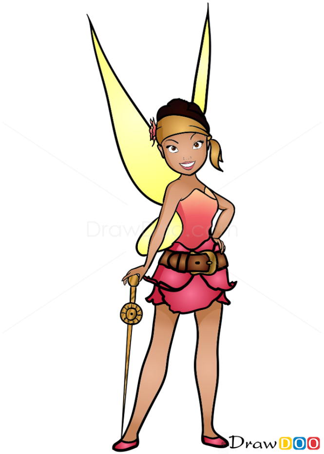 How to Draw Garden Fairy, Tinker Bell