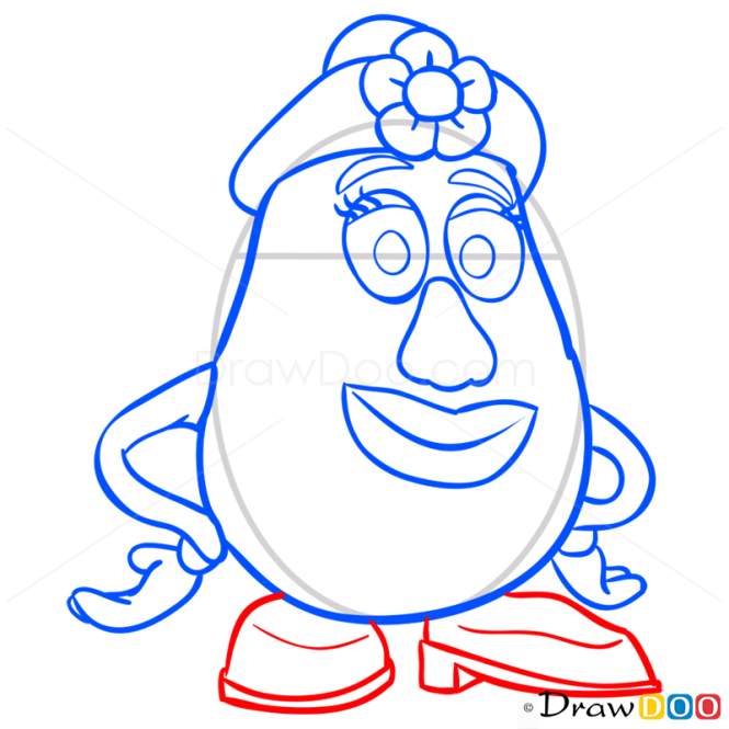 How to Draw Mrs. Potato Head, Toy Story
