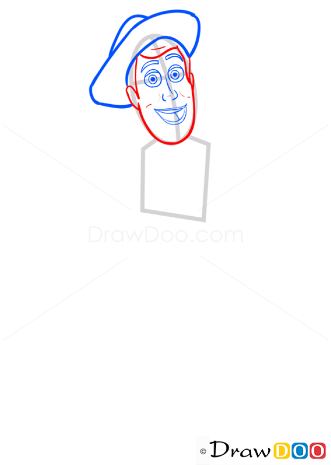 How to Draw Sheriff Woody, Toy Story