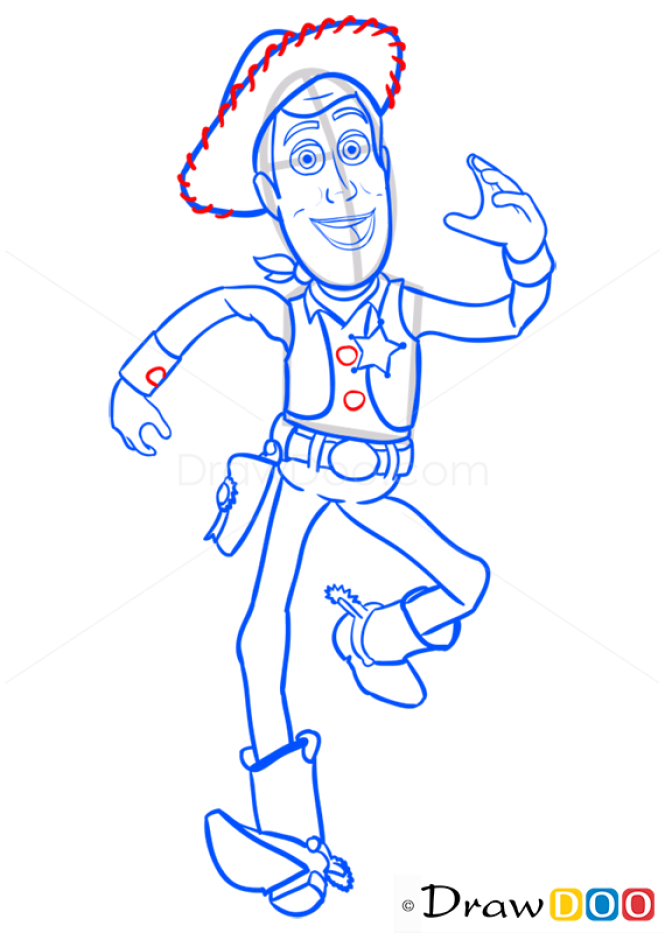 How to Draw Sheriff Woody, Toy Story