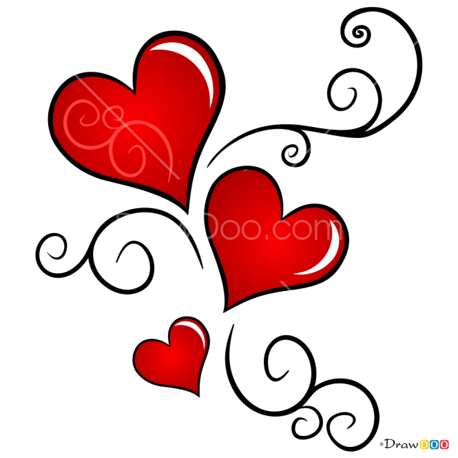 How to Draw Heart Tattoo, Valentines