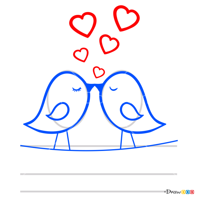 How to Draw Cute Birds, Valentines