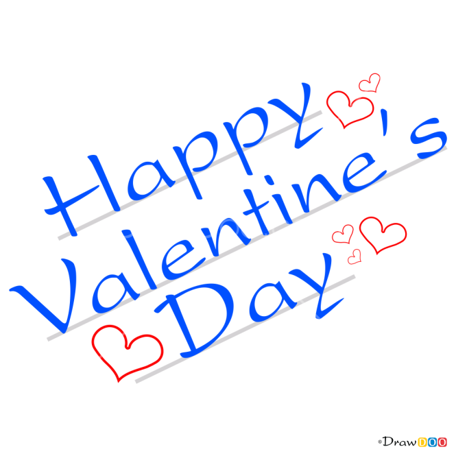 How to Draw Happy V. Day, Valentines