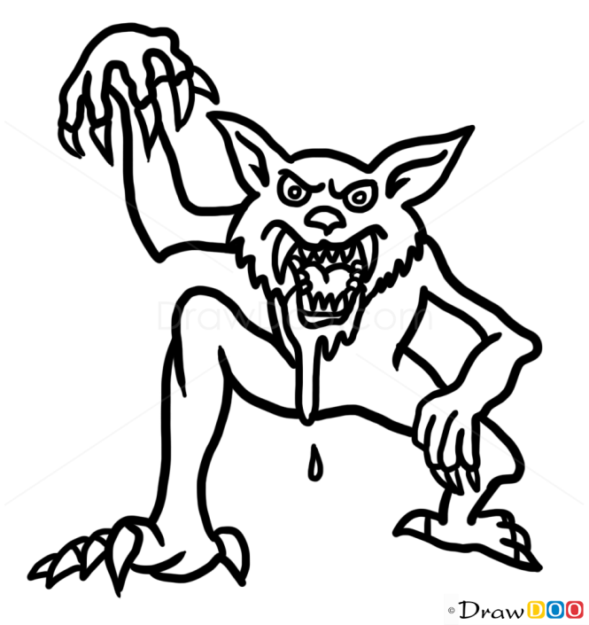 How to Draw Werewolf Easy, Vampires and Werewolfs