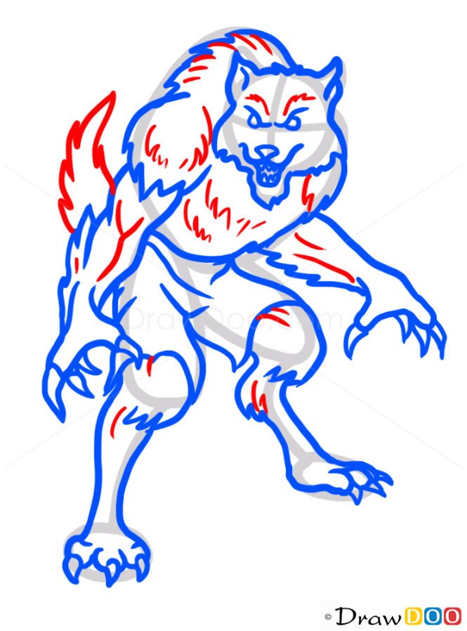 How to Draw Angry Werewolf, Vampires and Werewolfs