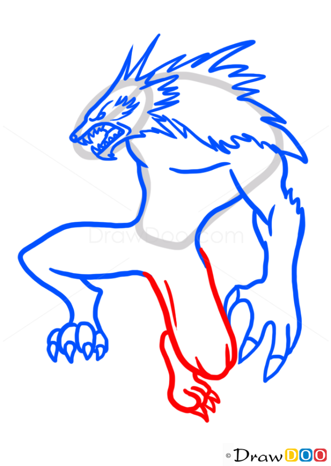 How to Draw Werewolf and Moon, Vampires and Werewolfs