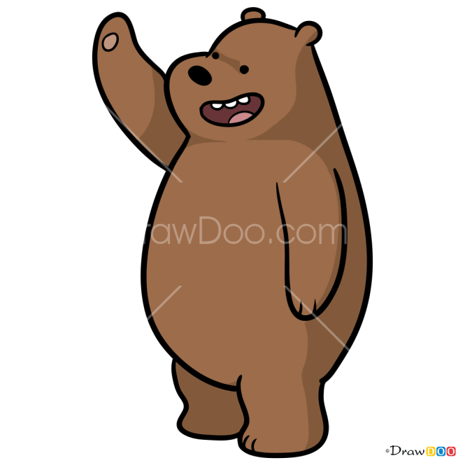 How to Draw Grizzly, We Bare Bears