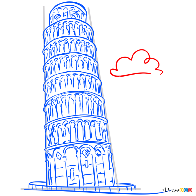 How to Draw Pisa Tower, World Marvels