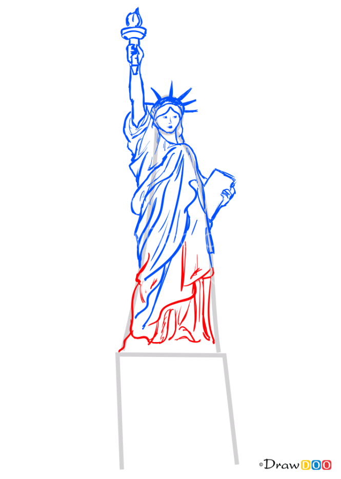How to Draw Statue of Liberty, World Marvels