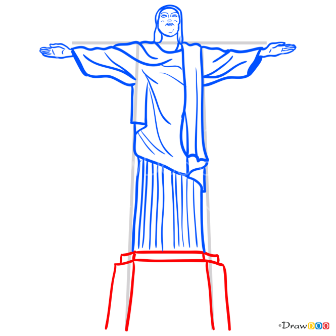 How to Draw Christ the Radeemer Statue, World Marvels