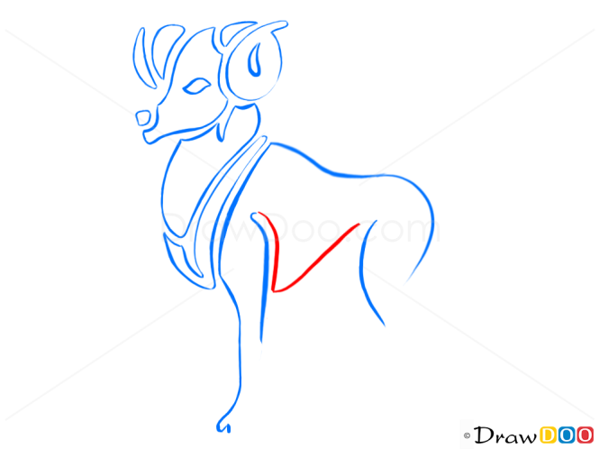How to Draw Aries, Ram, Zodiac Signs