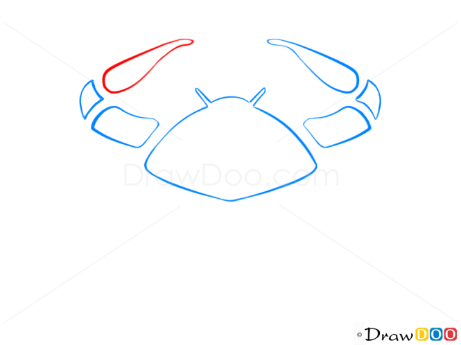 How to Draw Cancer, Crab, Zodiac Signs