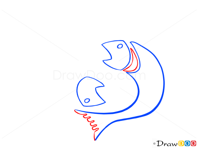 How to Draw Pisces, Fish, Zodiac Signs
