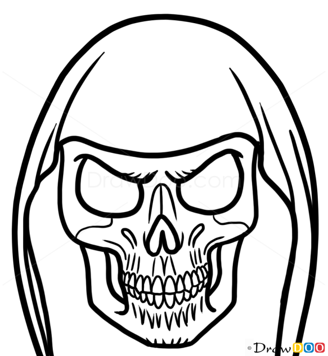 How to Draw Skeleton Face, Zombies and Undead