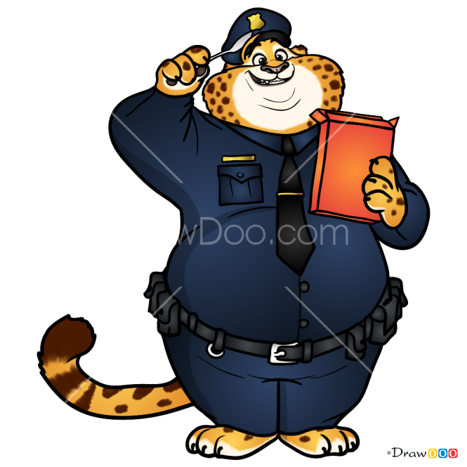 How to Draw Officer Chawhauser, Zootopia