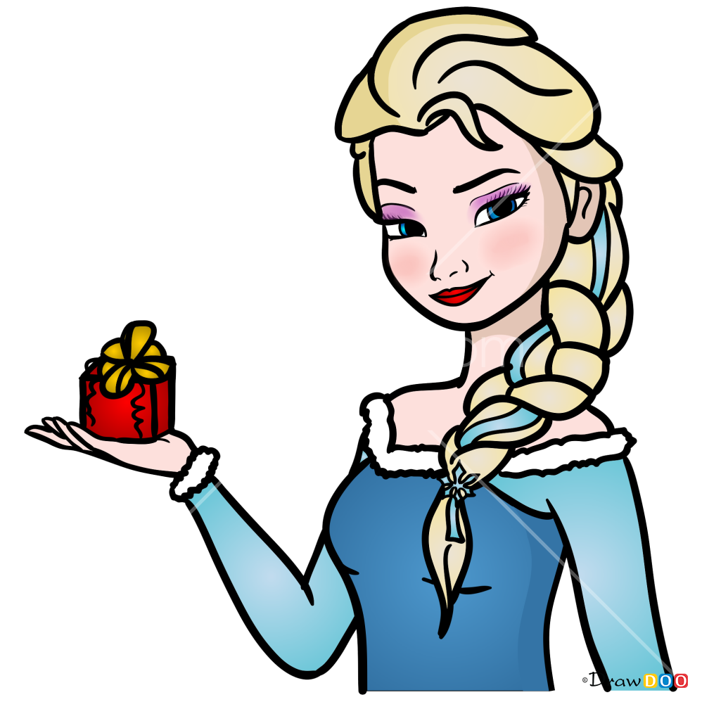 How to Draw Frozen Elsa, Christmas Cartoons