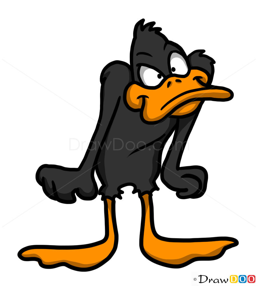 How to Draw Daffy Duck, Cartoon Characters How to Draw, Drawing Ideas