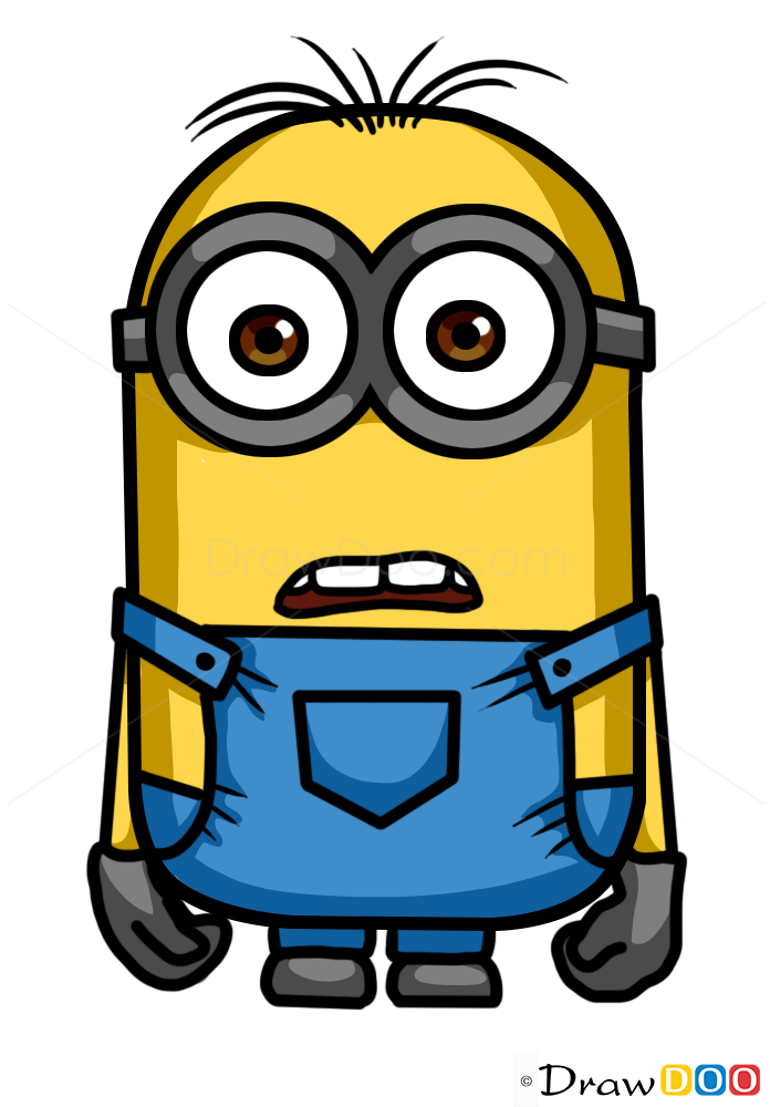 How to Draw Minion Dave, Cartoon Characters How to Draw, Drawing