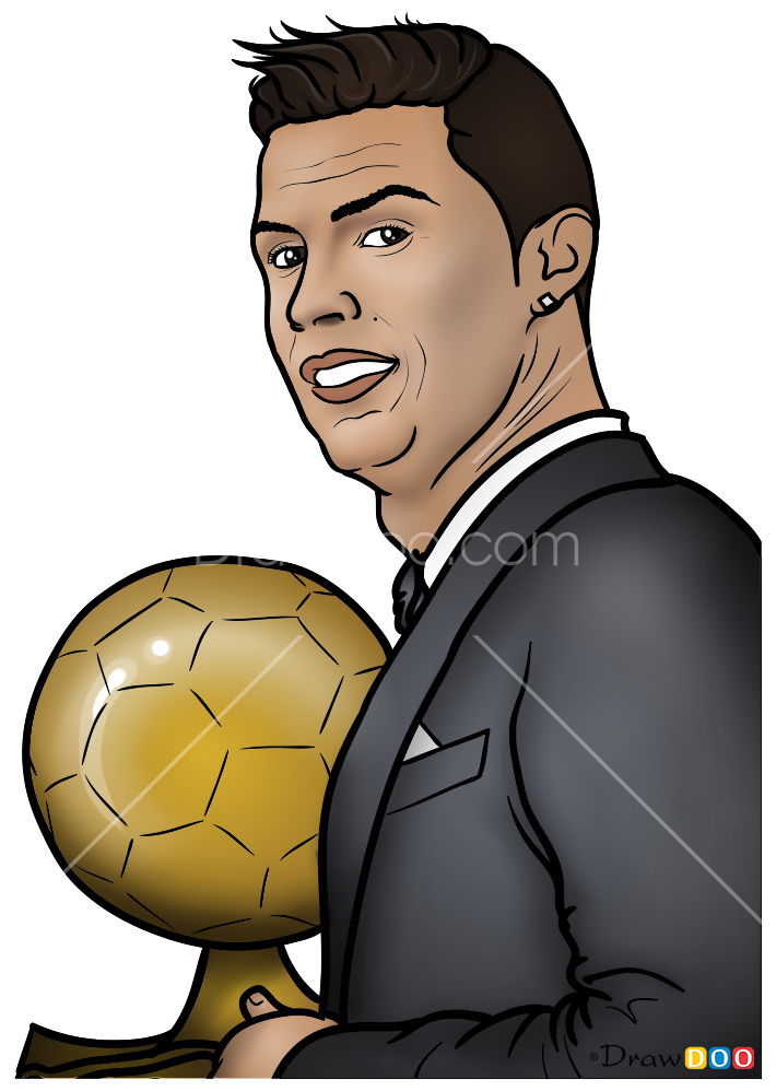 How to Draw Golden Ball, Celebrities Cristiano Ronaldo