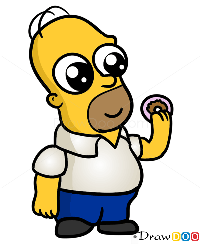 How to Draw Homer Simpson, Chibi