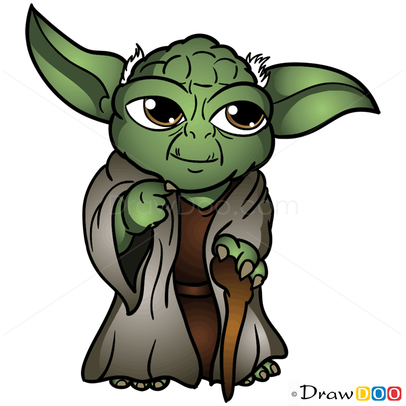 How to Draw Yoda Chibi Star Wars