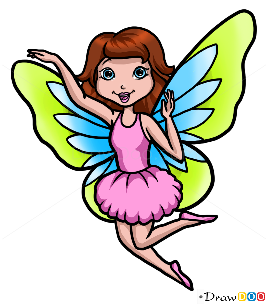 How to Draw Beautiful Fairy, Fairies - How to Draw ...