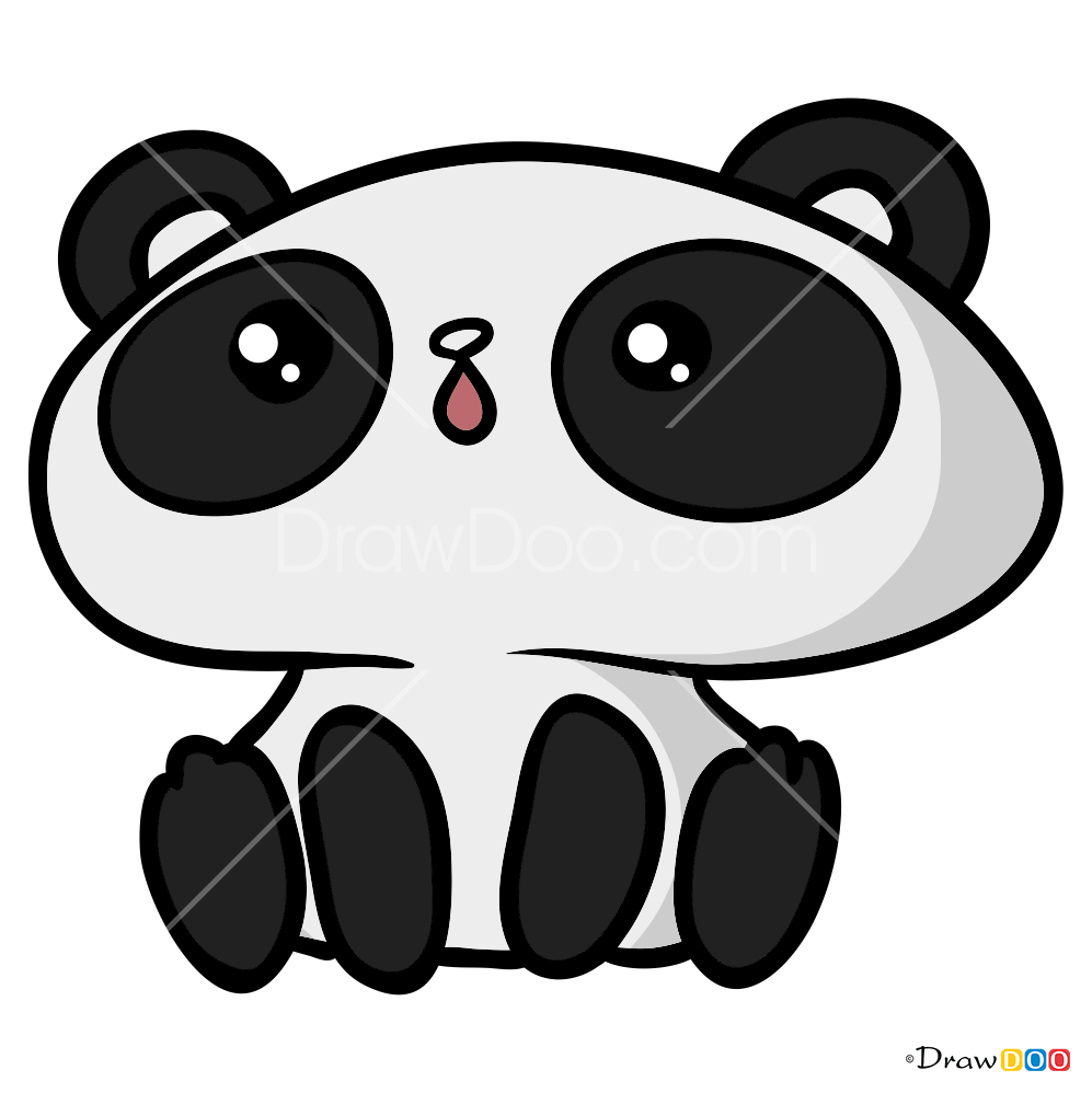 HOW TO DRAW A ACUTE PANDA KAWAII 