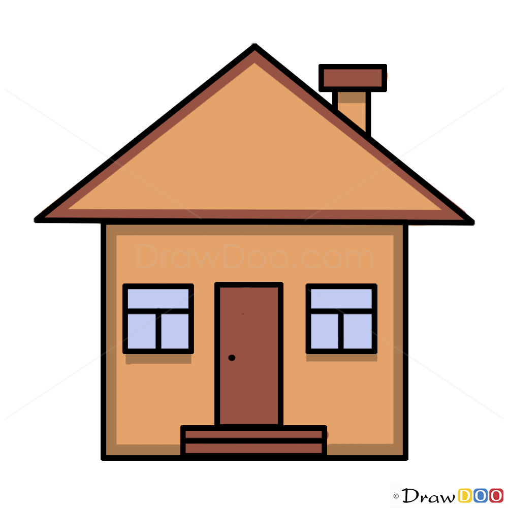  Small House Drawing Sketch for Kids