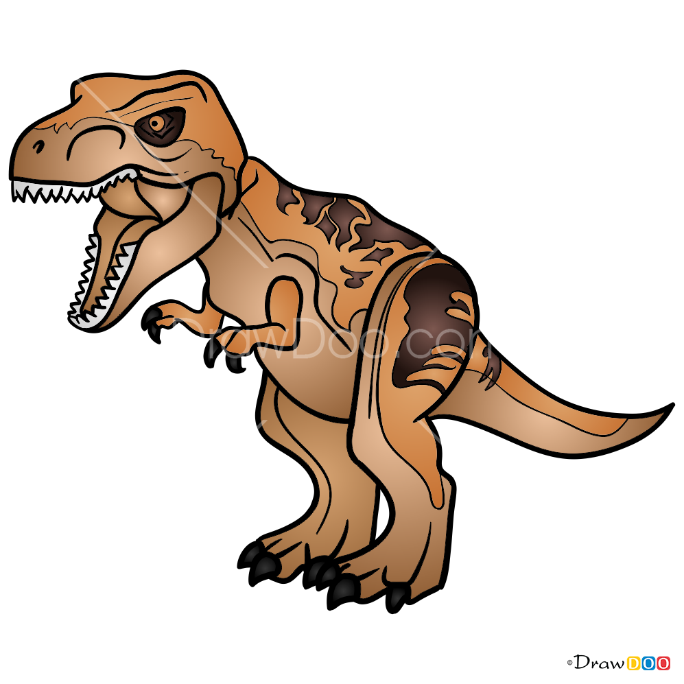Jurassic world dinosaur drawing, How to Draw T Rex 