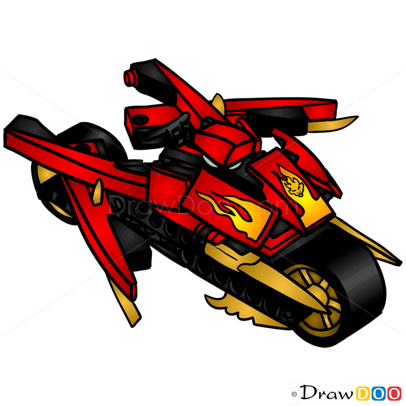 How to Draw Blade Cycle, Lego Ninjago