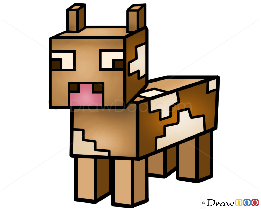 How to Draw Cow, Minecraft - How to Draw, Drawing Ideas, Draw Something