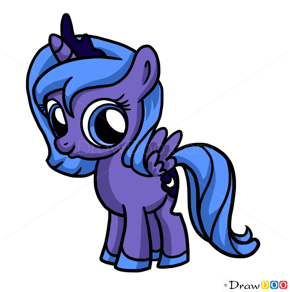 How to Draw Chibi Luna My Little Pony How to Draw