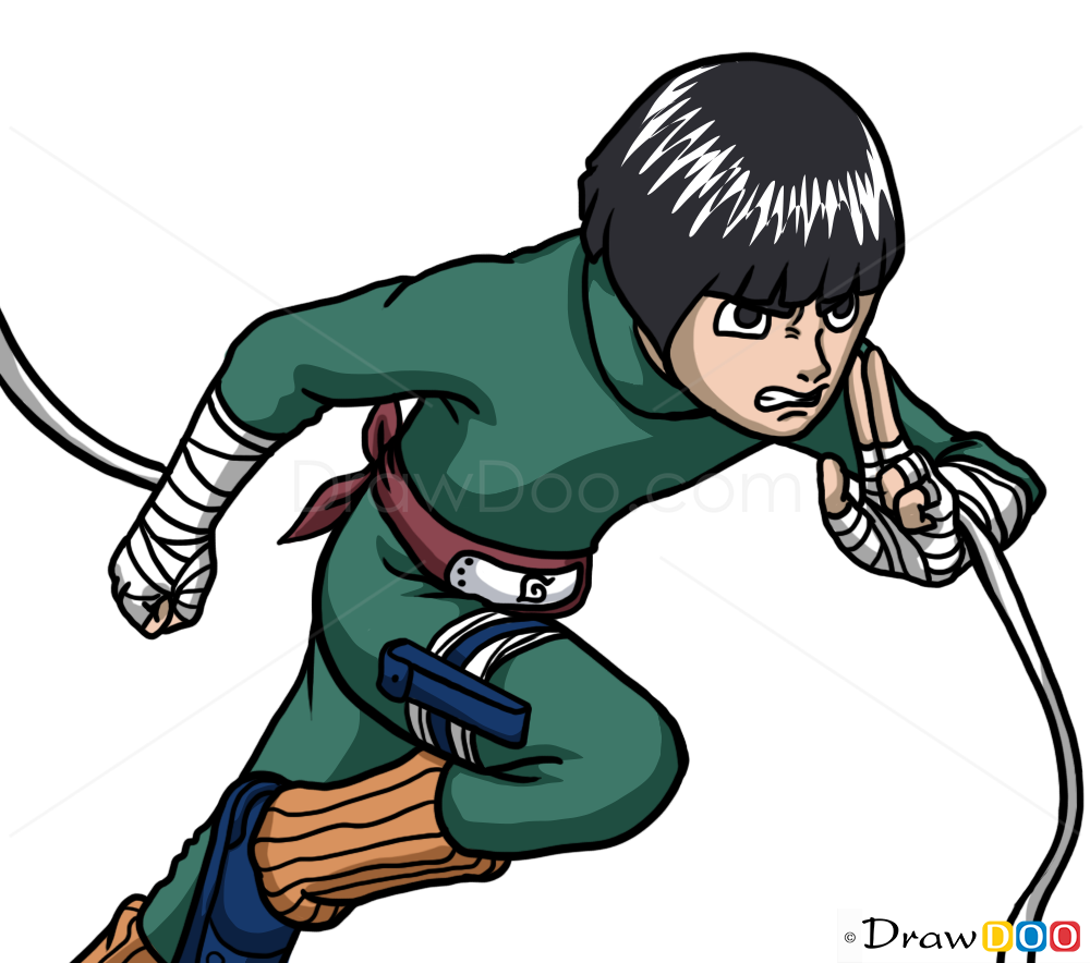 How to Draw Rock Lee, Naruto How to Draw, Drawing Ideas, Draw
