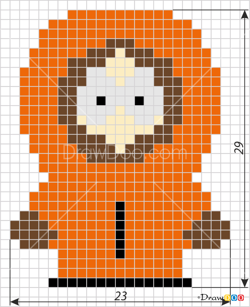 How to Draw Kenny, Pixel Cartoons.