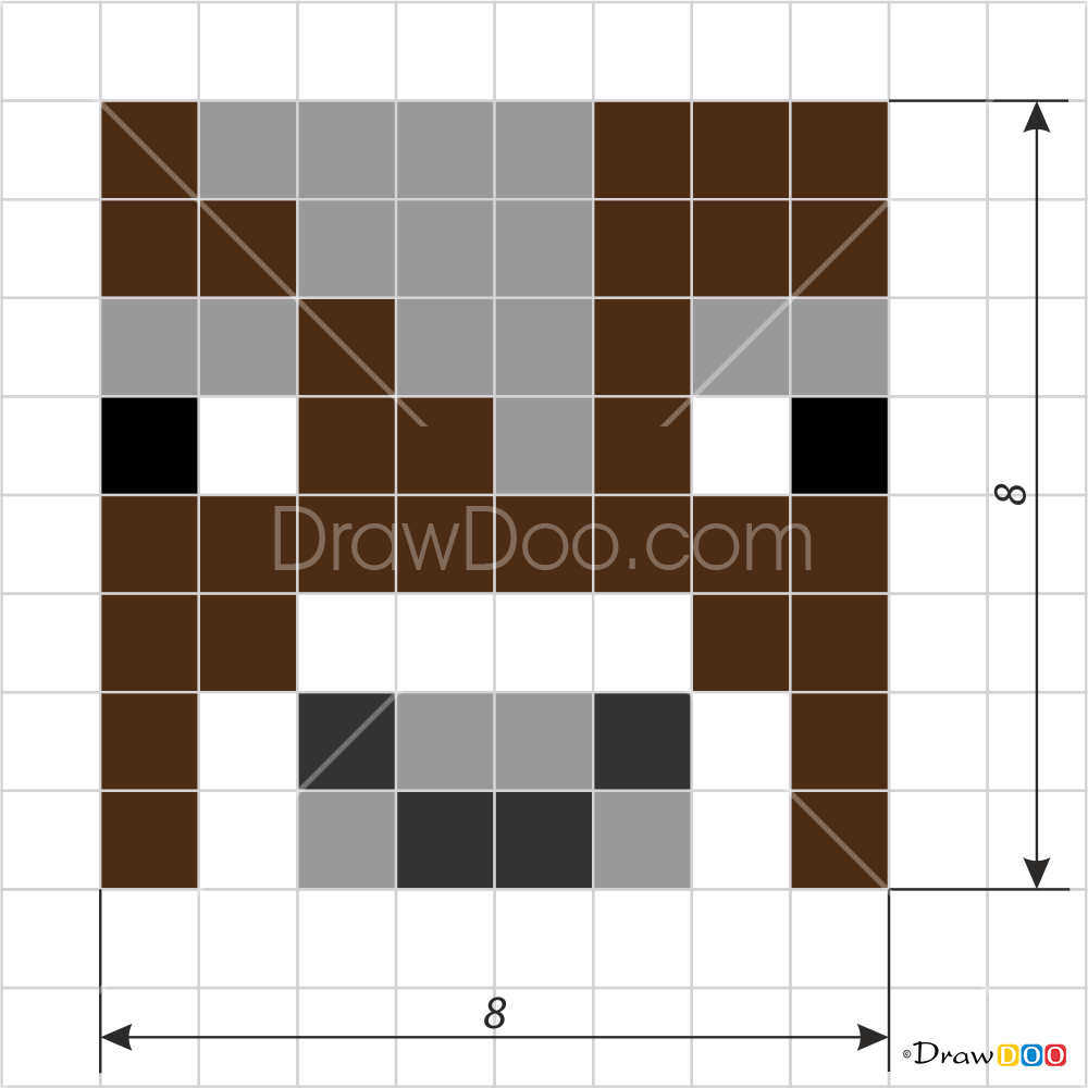 mlp pixel art grid easy