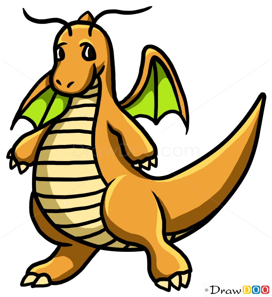 How to Draw Dragonite, Pokemons How to Draw, Drawing Ideas, Draw