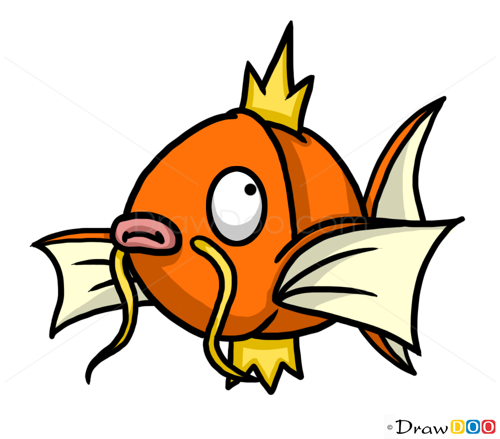 How to Draw Magikarp, Pokemons How to Draw, Drawing Ideas, Draw