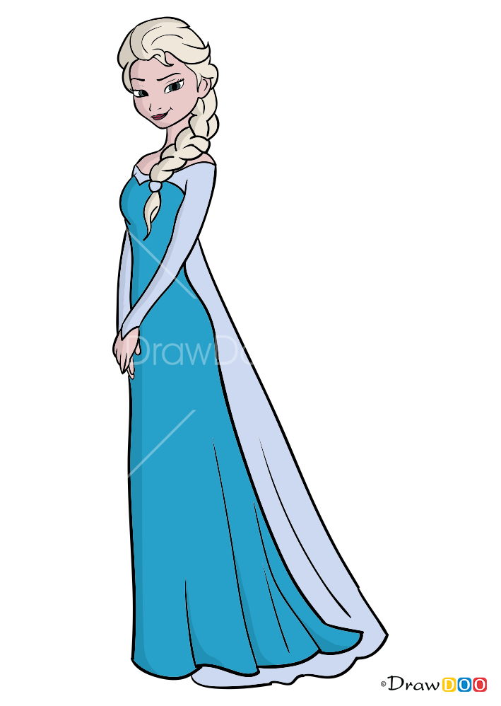 How to Draw Elsa, Cartoon Princess