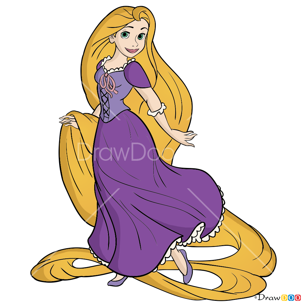 How to Draw Rapunzel, Cartoon Princess
