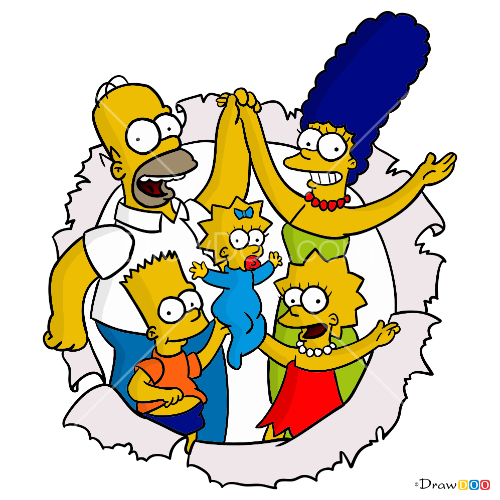 How To Draw The Simpsons Family Step By Sandkeep3