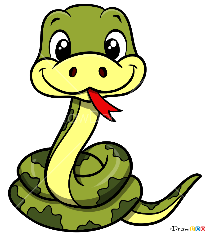 Snake Cartoon A Yellow Snake Cartoon Character Download Free Vectors