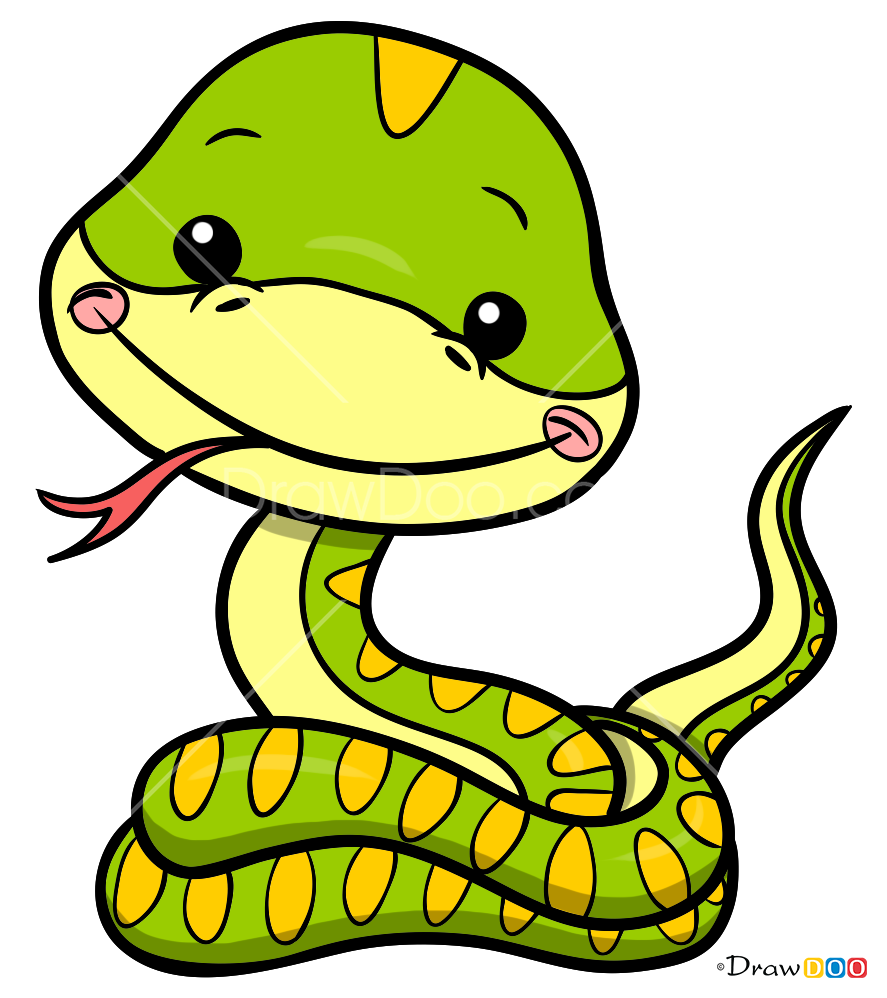 short snake cartoon